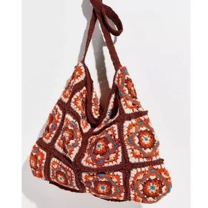 Free People Multicolor Crochet Crossbody Bag